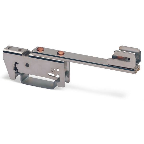 Busbar carrier for busbars Cu 10 mm x 3 mm single side, straight gray image 1