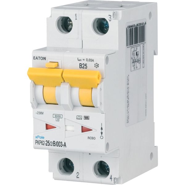 RCD/MCB combination, 25 A, 30 mA, MCB trip characteristic: B, 2p, RCD trip characteristic: A image 2