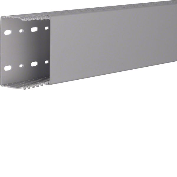 Slotted panel trunking made of PVC LKG 50x100mm stone grey image 1