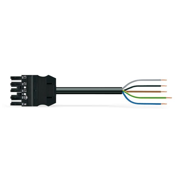 pre-assembled connecting cable Eca Socket/open-ended black image 1