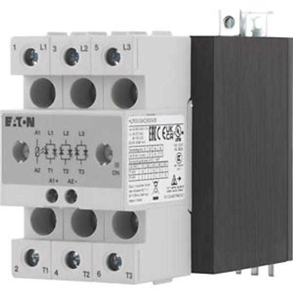 Solid-state relay, 3-phase, 30 A, 42 - 660 V, AC/DC, high fuse protection image 1