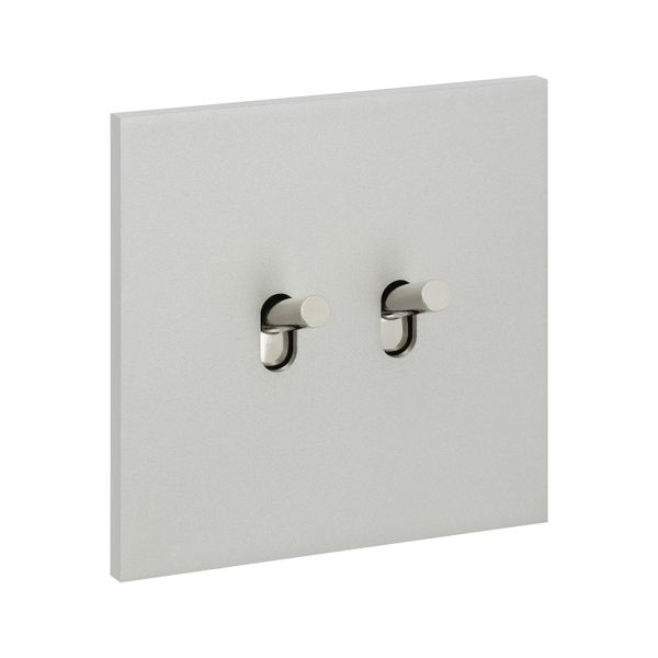 67502 Art d'Arnould universe Epure double two-way switch or switch - satin steel image 1