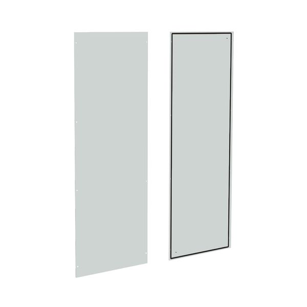 Side panels (pair) H=2000 D=600 mm sheet steel RAL7035 image 1