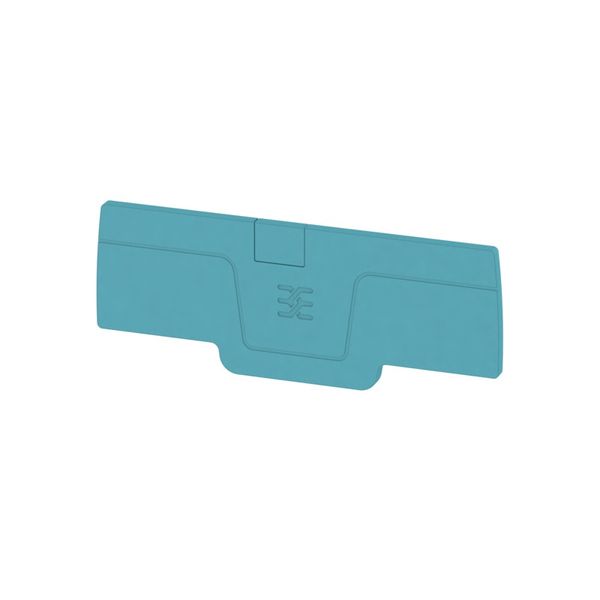 End plate (terminals), 75.55 mm x 2.1 mm, blue image 1