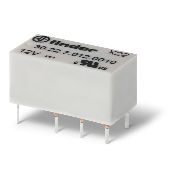 Subminiature DIL Rel. 2CO 2A/125V, 5VDC Sensitive, 200 mW/AgNi+Au (30.22.7.005.0010) image 1