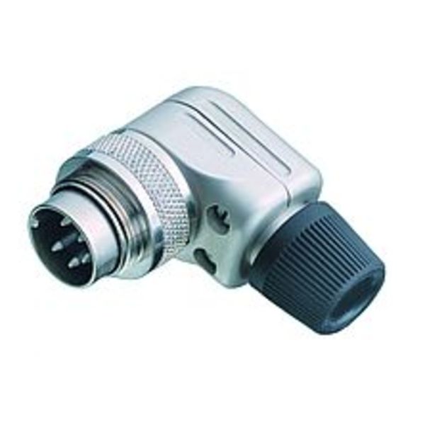 Round plug (field customisable), pin, 90&deg;, Solder connection, M16, image 2