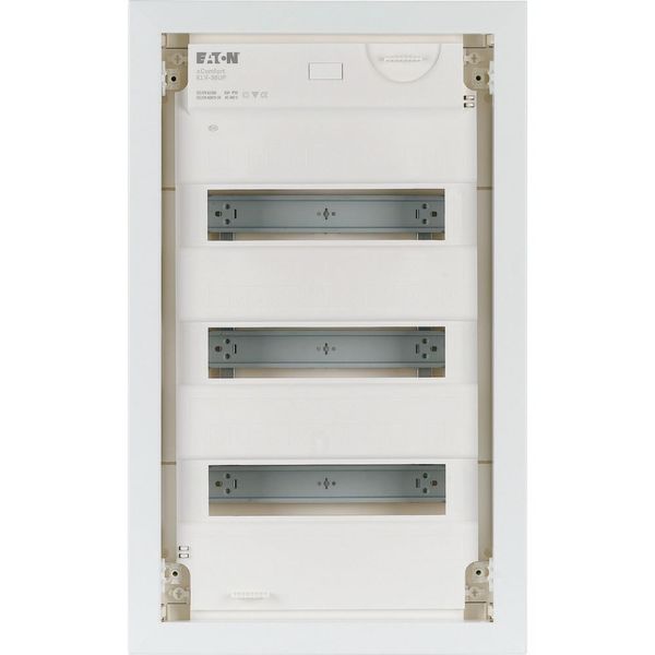 Compact distribution board-flush mounting, 3-rows, flush sheet steel door image 7