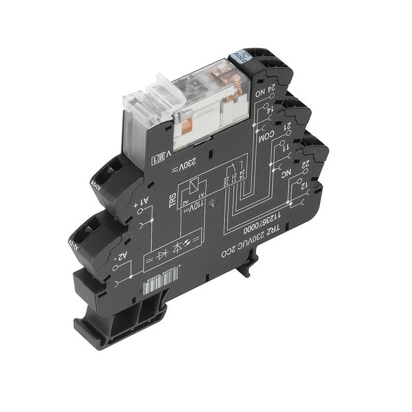 Relay module, 48 V UC ±10 %, Green LED, Rectifier, 2 CO contact (AgNi  image 2