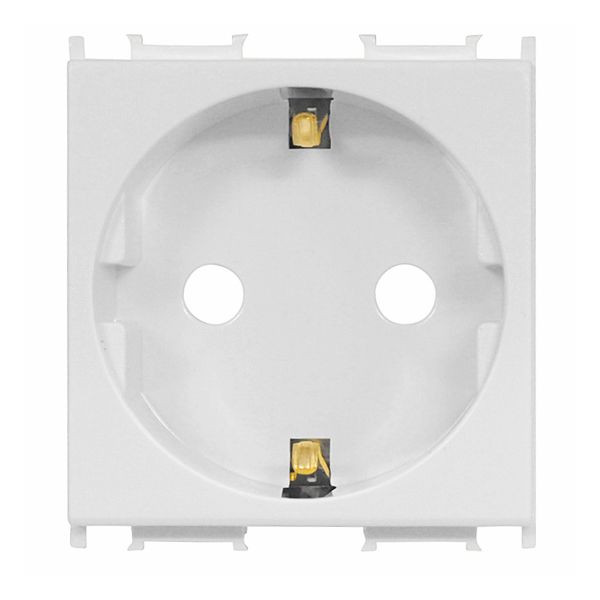 Socket with child protection, white image 1