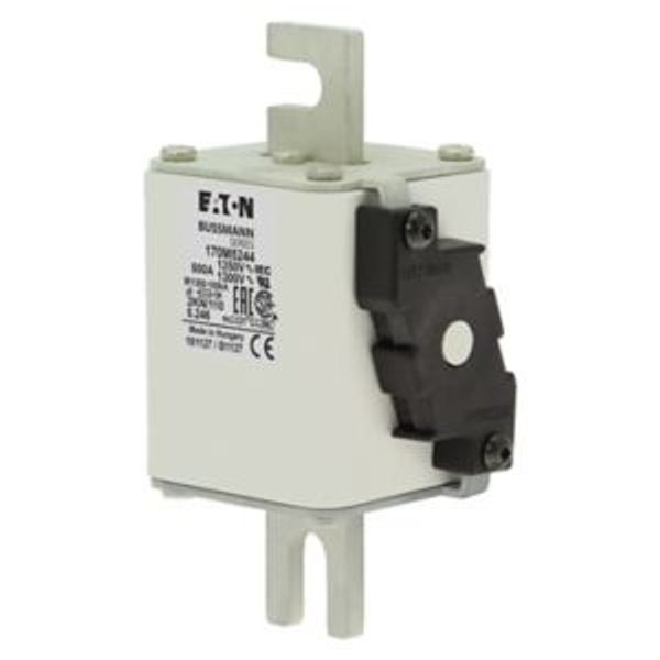 Fuse-link, high speed, 500 A, AC 1250 V, size 2, 61 x 77 x 138 mm, aR, DIN, IEC, single indicator image 4