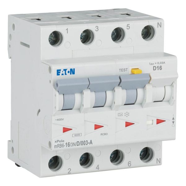 RCD/MCB combination, 16 A, 30 mA, MCB trip characteristic: D, 3p+N, RCD trip characteristic: A image 9