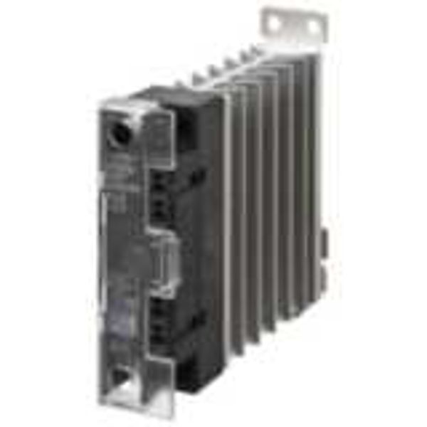 Solid-state relay, 1 phase, 23A, 100-480V AC, with heat sink, DIN rail image 1