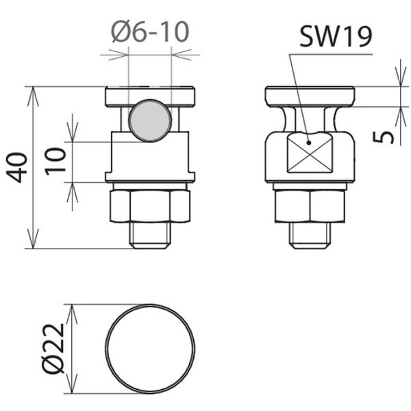 UNI KS connector StSt(V4A)for Rd. 6-10 or 16-50mm² stranded image 2