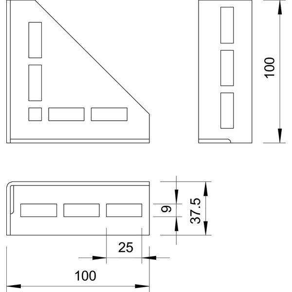 CM3518 KD FT Triangular node  100x100x37,5 image 2