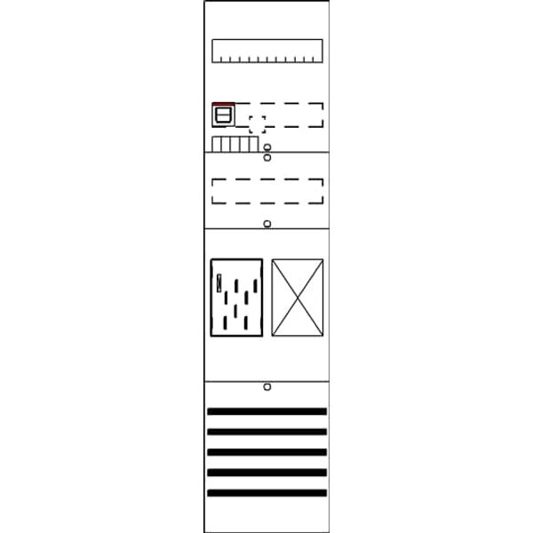 BF17T11 Meter panel, Field width: 1, Rows: 0, 1050 mm x 250 mm x 160 mm, IP2XC image 17