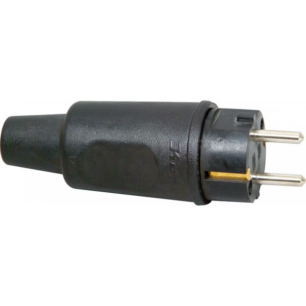 Rubber grounding-type plug, heavy duty w image 1