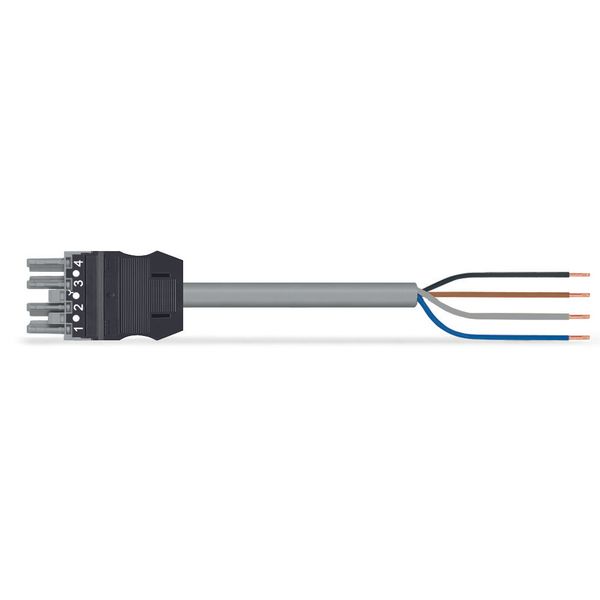pre-assembled connecting cable;Eca;Socket/open-ended;gray image 1