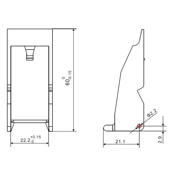 Plastic - Retaining clip for YRS socket image 6