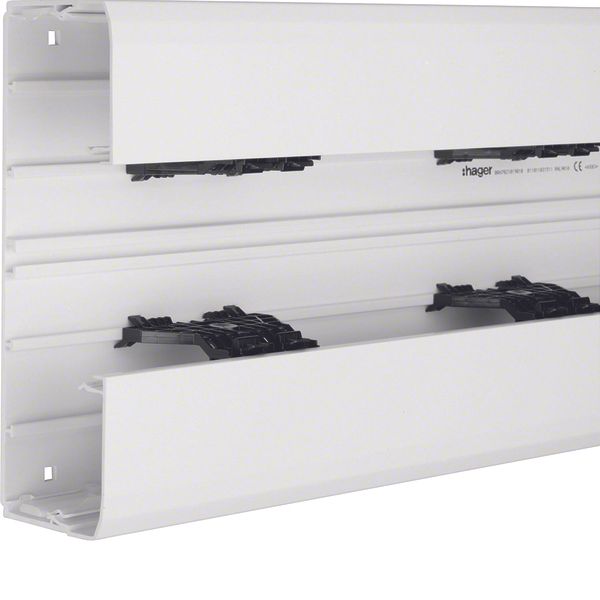Wall trunking base C-profile BRN 70x210mm of PVC in pure white image 2