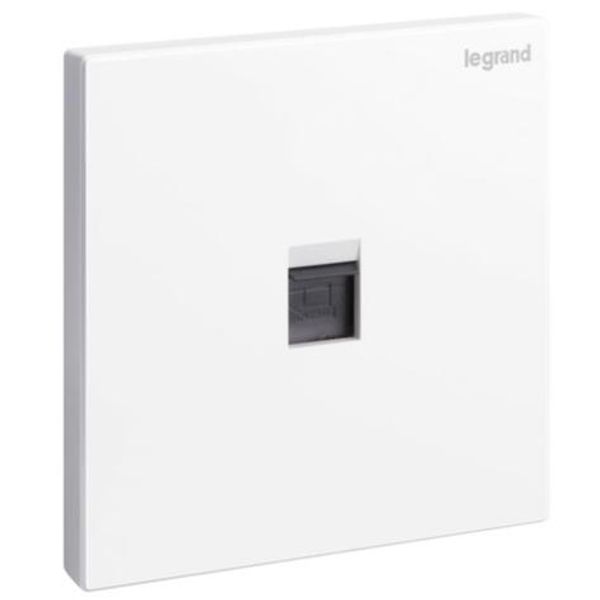 Galion - 1 gang single RJ11 telephone socket outlet - White image 1