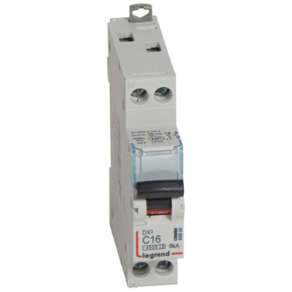 DX³ 4500A 1P+N 16A C curve circuit breaker image 1