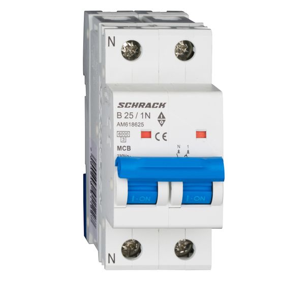 Miniature Circuit Breaker (MCB) AMPARO 6kA, B 25A, 1+N image 1