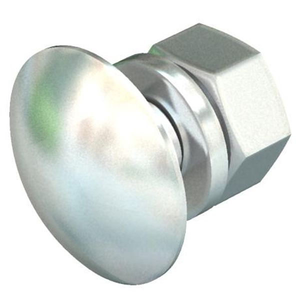 FRS 10x20 A2  Screw with flat ball head, with washer and nut, M10x20, Stainless steel, material 1.4307, A2 image 1