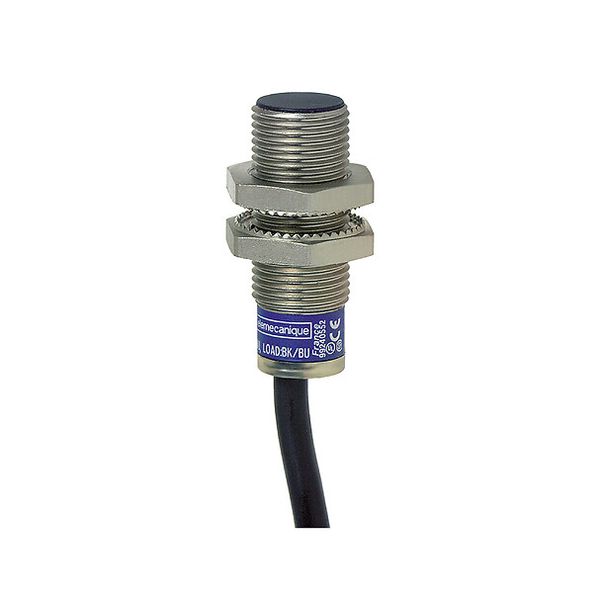 Inductive proximity sensors XS, inductive sensor XS1 M12, L35mm, brass, Sn4mm, 12...24 VDC, cable 2 m image 1