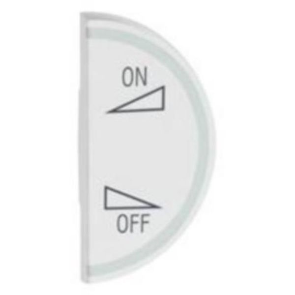 Round key cover Arteor BUS/SCS - regulation symbol - 1 module right-hand - white image 1