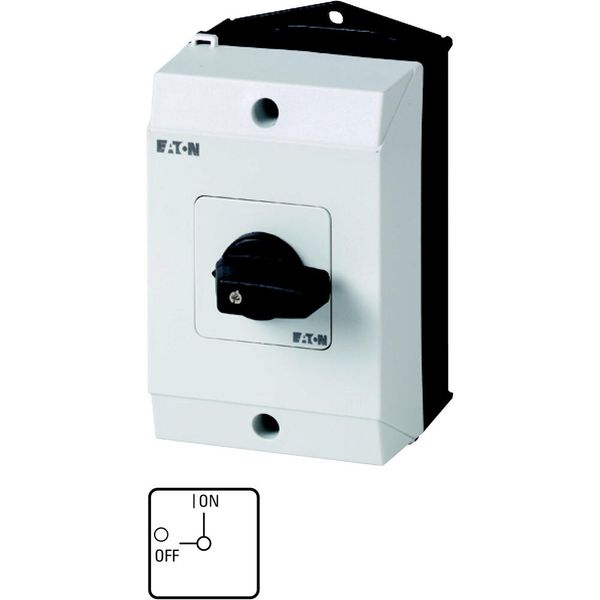 On-Off switch, 3 pole + N, 20 A, 90 °, surface mounting image 2