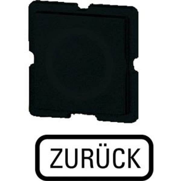 Button plate for push-button, Inscription: ZURÜCK, 25 x 25 image 4