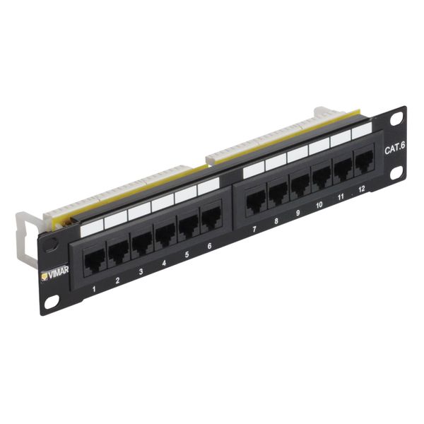 10 in organizer tray 12 RJ45 Cat6 UTP 1u image 1