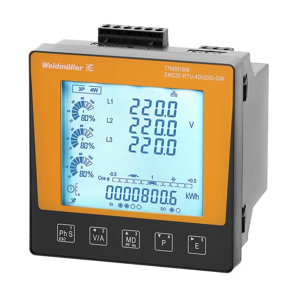 Measuring device electrical quantity, 50…600 V, Modbus RTU, Modbus/TCP image 1