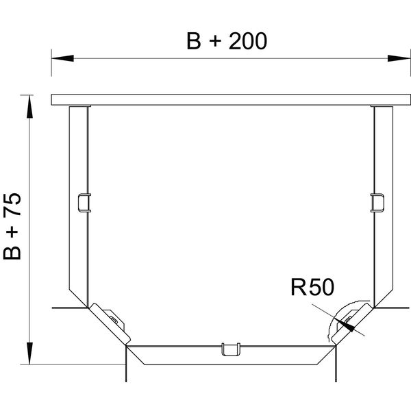 RT 120 FS T-branch piece horizontal + angle connector 110x200 image 2