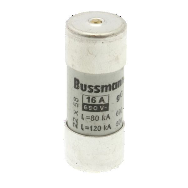 Fuse-link, LV, 16 A, AC 690 V, 22 x 58 mm, gL/gG, IEC, with striker image 2