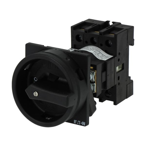 Main switch, P1, 40 A, rear mounting, 3 pole, STOP function, With black rotary handle and locking ring, Lockable in the 0 (Off) position image 6