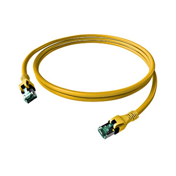 DualBoot PushPull Patch Cord, Cat.6a, Shielded, Yellow, 2m image 1