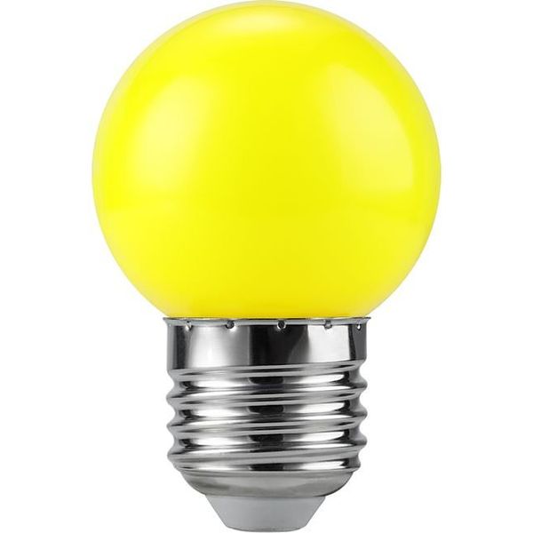 LED E27 Ball G45x68 230V 1W 320° AC Yellow Non-Dim image 1