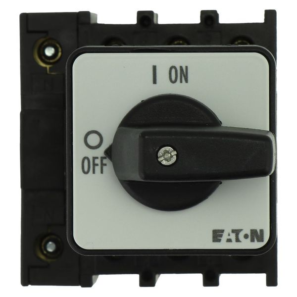 On-Off switch, P1, 40 A, centre mounting, 3 pole + N, with black thumb grip and front plate image 7