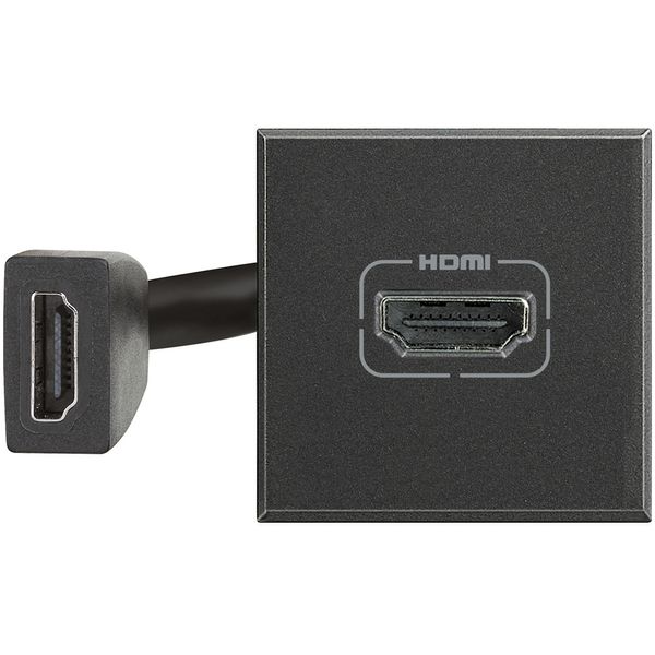 HDMI preconnected socket Axolute 2 modules anthracite image 2