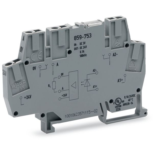 859-753 Optocoupler module; Nominal input voltage: 5 VDC; Output voltage range: 0 … 24 VDC image 3