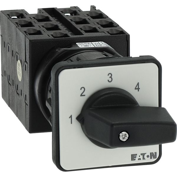 Step switches, T0, 20 A, centre mounting, 6 contact unit(s), Contacts: 12, 45 °, maintained, Without 0 (Off) position, 1-4, Design number 8271 image 39