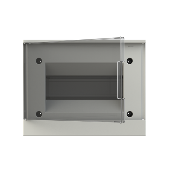 BEF402108 basic E Flush Mounted Transparent Grey Door 8 Module ; BEF402108 image 1
