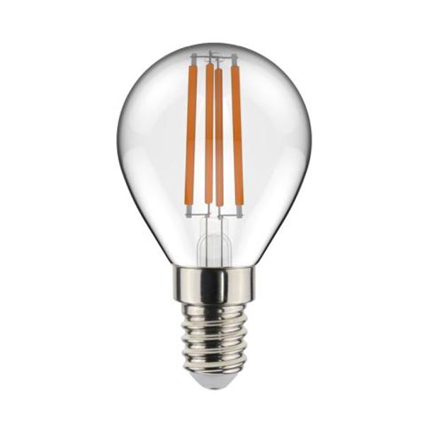 LED Filament Bulb - Globe G45 E14 4.5W 470lm 2700K Clear 320° image 1
