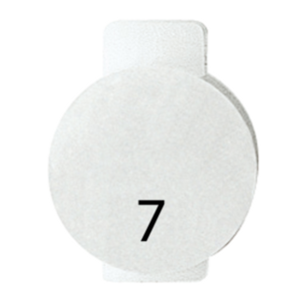 LENS WITH ILLUMINATED SYMBOL FOR COMMAND DEVICES - SEVEN - SYMBOL 7 - SYSTEM WHITE image 1