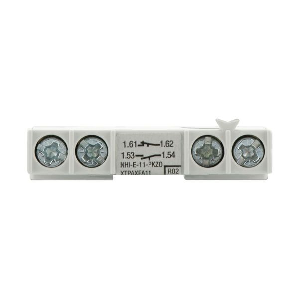 Standard auxiliary contact, NHI-E, 1 N/O, 1 NC, Can be fitted to the front, Screw terminals image 12