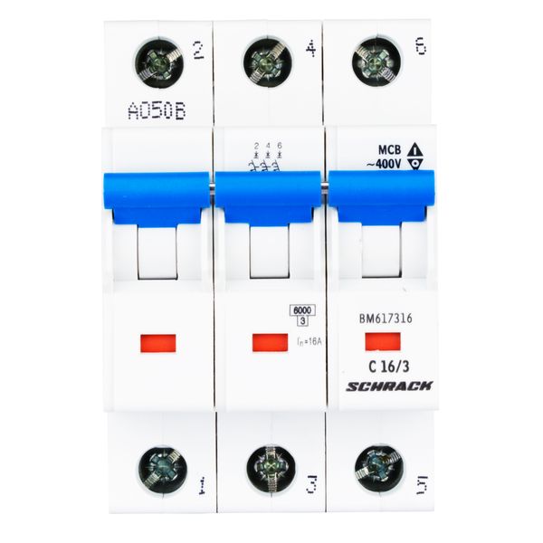 Miniature Circuit Breaker (MCB) C, 16A, 3-pole, 6kA image 3