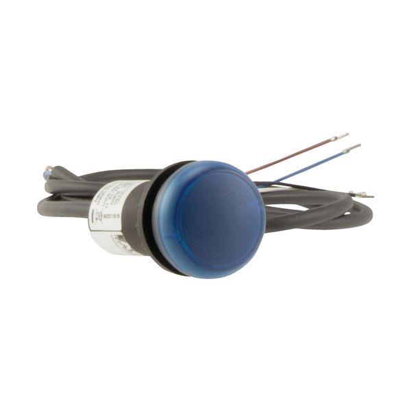 Indicator light, Flat, Cable (black) with non-terminated end, 4 pole, 1 m, Lens Blue, LED Blue, 24 V AC/DC image 11