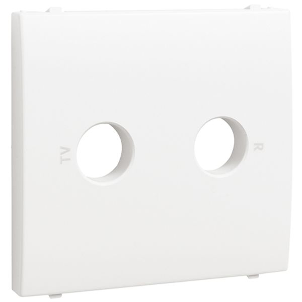 COVER PLATE FOR R - TV SOCKETS WHITE image 2