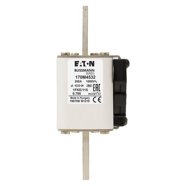 Fuse-link, high speed, 200 A, AC 1000 V, size 1, 51 x 68 x 102 mm, aR, IEC, single indicator image 22